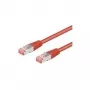 Wentronic Goobay CAT 6 komutācijas kabelis, S/FTP (PiMF), sarkans, 0,5 m - LSZH bezhalogēna, vara (68277)