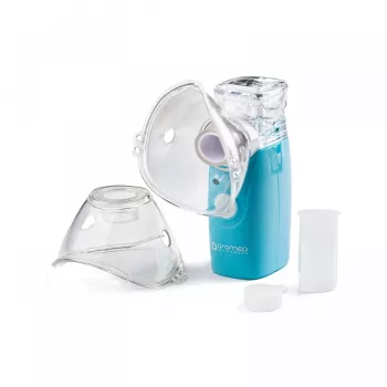 Tvaika inhalators HI-TECH MEDICAL ORO-MESH ar bateriju darbināms Zils Balts