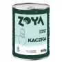 Mitrā suņu barība ZOYA Duck 800 g bundžā — pilnvērtīga pieaugušu suņu maltīte, 75% mitrums, 10,5% proteīns, 7,5% tauki