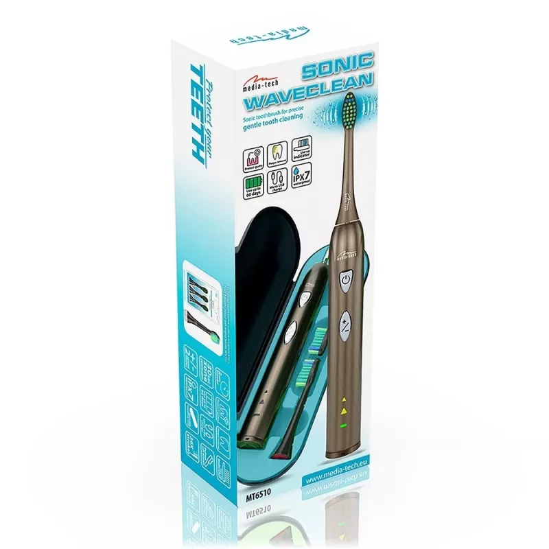 Zobu birste Media-Tech SONIC WAVECLEAN pieaugušajiem brūna