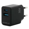 Mobilās ierīces lādētājs MOBILIS 001362 Universal Melns AC Auto