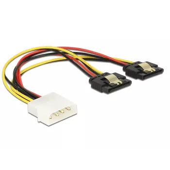 Iekšējais strāvas kabelis DeLOCK 85237 0,2 m Molex uz 2 x SATA