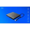 SAVIO AK-59 Ārējais plānais CD/DVD ierakstītājs R/RW - USB-C/USB-A, melns