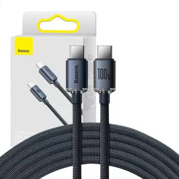 USB kabelis Baseus CAJY000701 2 m USB C Melns 0.48 Gbit/s