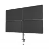 Monitora stiprinājums Gembird MA-D4-01, galda skava līdz 4 displejiem, 32 collas (81,3 cm), 40 kg, VESA 75x75–100x100, melns