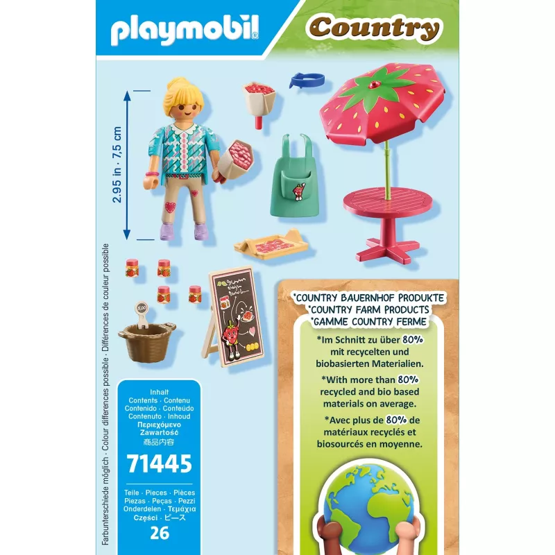 Playmobil Country Pašdarinātu Zemeņu Ievārījuma Stends