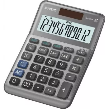 Galda kalkulators Casio MS-120FM Basic Melns 12 cipari nodokļu peļņas