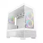 PC Midi Tower korpuss DeepCool CG380 3F WH — Balts, 235×437×451 mm, atbalsta 2,5 collu/3,5 collu, apakšā novietots barošanas bloks, 3x 120 mm ventilatori iekļauti