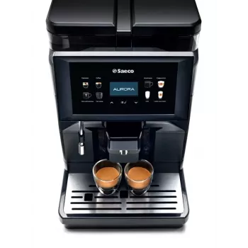 Pilnībā automātiska kafijas automāts Saeco AURORA M2 — 1900 W, 4 l ūdens tvertne, 1,2 kg pupiņu tvertne, iebūvēta dzirnaviņas un piena putotājs, TFT skārienjutīgais displejs