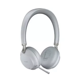 Yealink BH72 austiņas Vadu un bezvadu Galvas lente Zvani/Mūzika USB Type-A Bluetooth Uzlādes statīvs Gaiši pelēks