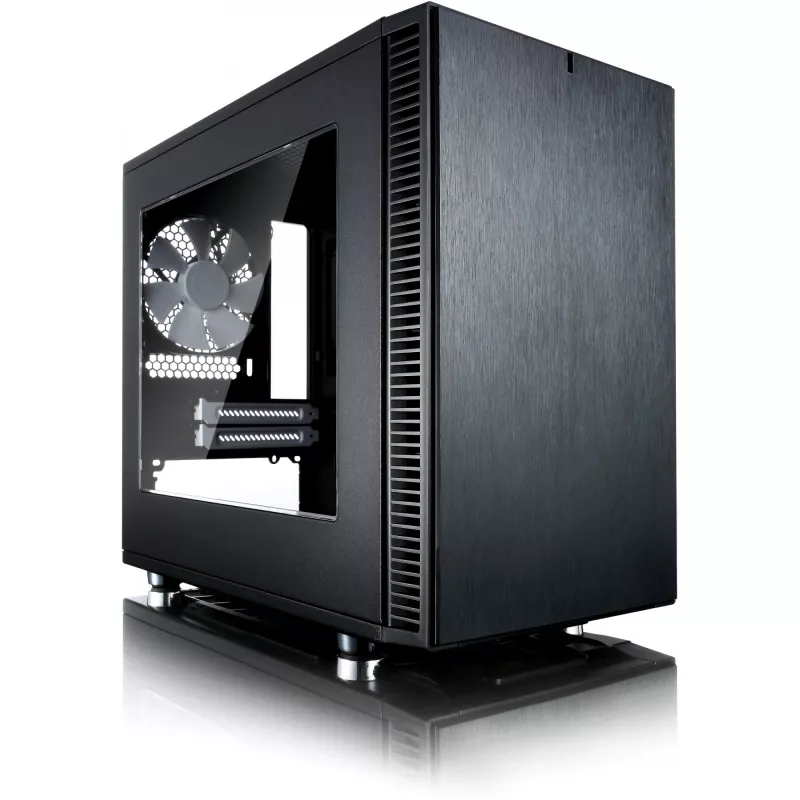 Fractal Design Define Nano S - Window - Tornis - ITX - bez barošanas bloka (ATX) - Melns - USB/Audio (FD-CA-DEF-NANO-S-BKW)