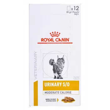 ROYAL CANIN Urinary S/O Moderate Calorie - mitra kaķu barība - 12 x 85g