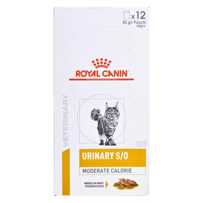 ROYAL CANIN Urinary S/O Moderate Calorie - mitra kaķu barība - 12 x 85g