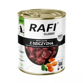 Sausā suņu barība Dolina Noteci Rafi Classic ar medījumu gaļu 800 g