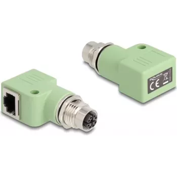 DeLOCK 60681 M12 RJ45 zaļš savienotājs M12 RJ45 ar zelta pārklājumu