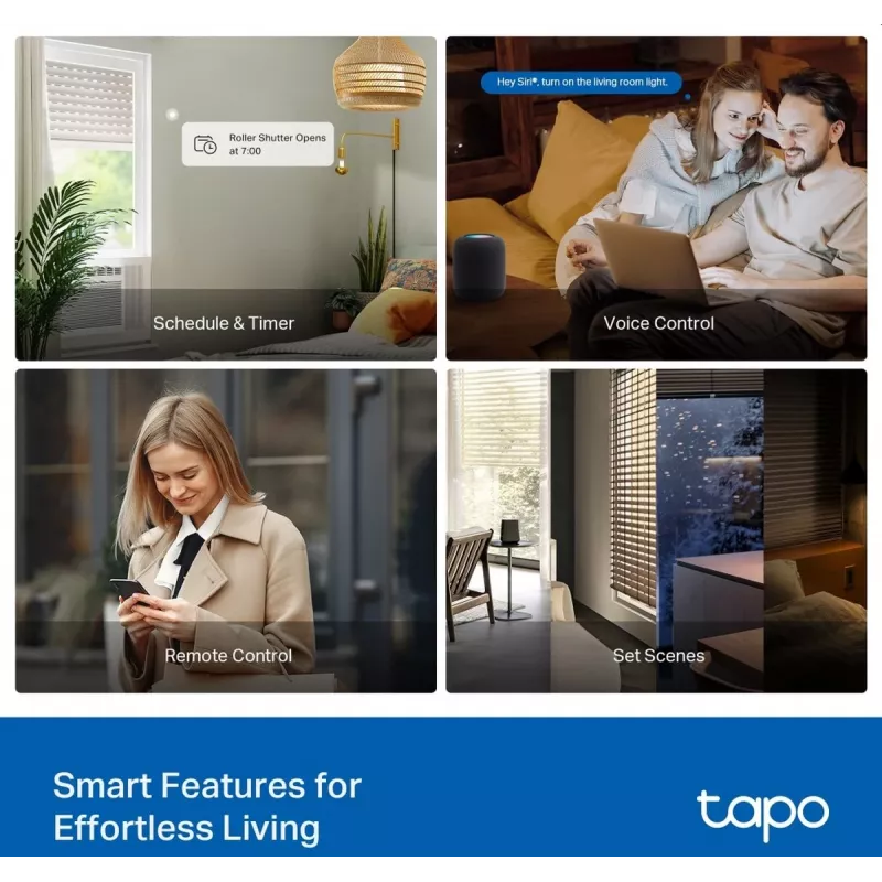 TP-Link Smart Switch Module, komutācijas izpildmehānisms, 7 kanāli, 2400 MHz, balts, maiņstrāva, 150 W