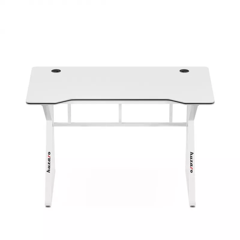 Spēļu galds huzaro Hero 1.6 Balts — taisns MDF/oglekļa galda virsma 1200×600 mm, metāla rāmis, 750 mm augstums