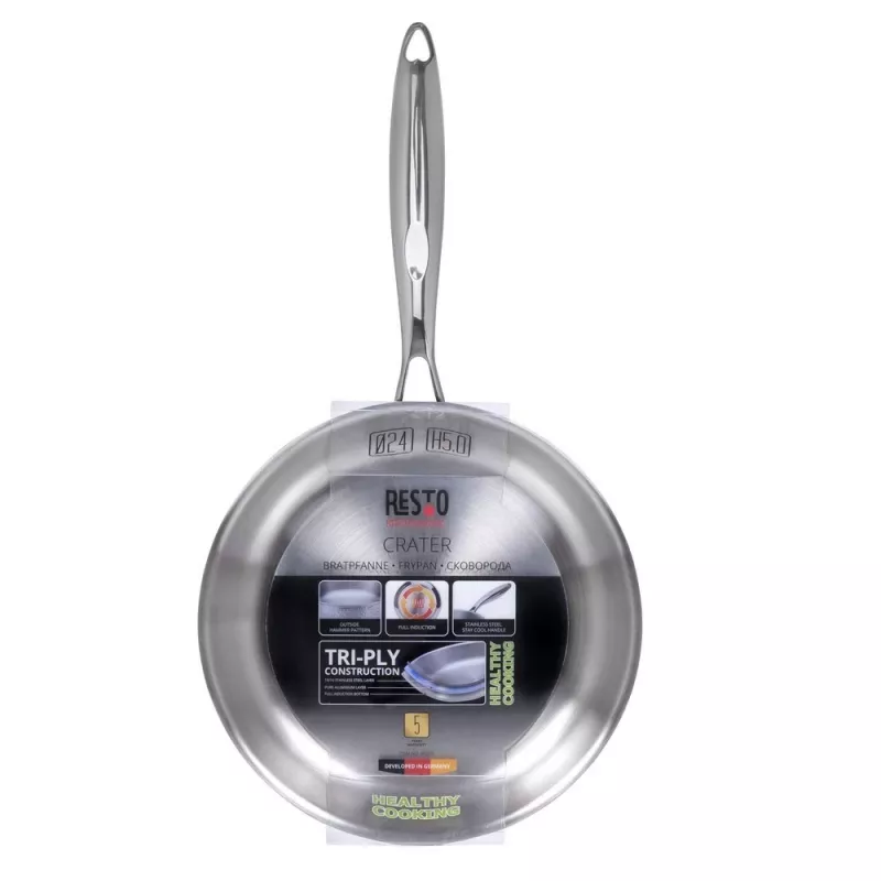 Universāla panna RESTO Crater apaļa, nerūsējošais tērauds, 24 cm