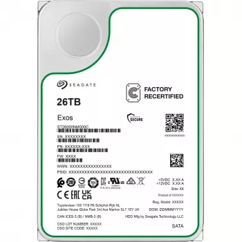 Recertificēts 3.5 collu SEAGATE Exos 26TB SATA Enterprise HDD