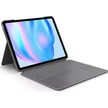 Logitech Combo Touch - tastatūra un vāciņš - ar skārienpaliktni - fona apgaismojums - Apple Smart savienotājs - Q