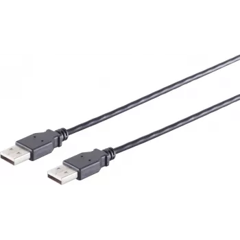 USB kabelis S/CONN 13-22055 USB 2.0 5 m Melns