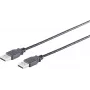 USB kabelis S/CONN 13-22055 USB 2.0 5 m Melns