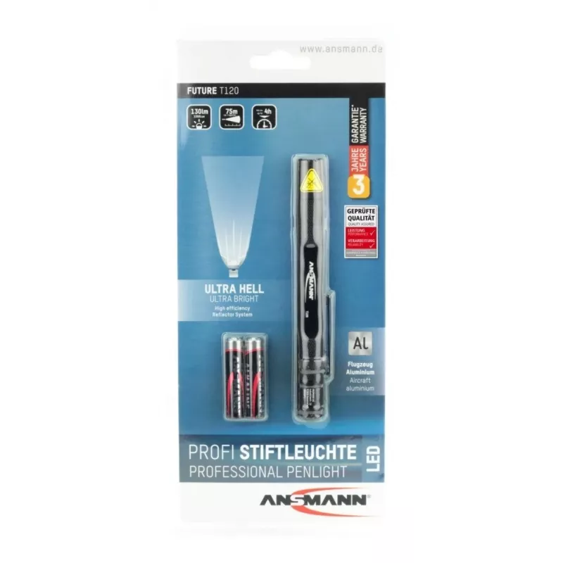 Ansmann Future T120 Melns Pen flashlight LED