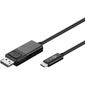 Goobay USB-C uz DisplayPort. Tēviņš/Tēviņš. Melns