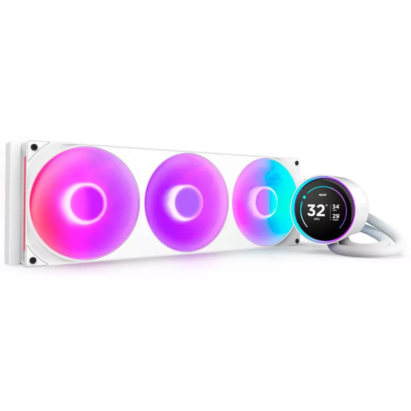 Kraken Elite 420 RGB 420 mm, Liquid Cooling balta