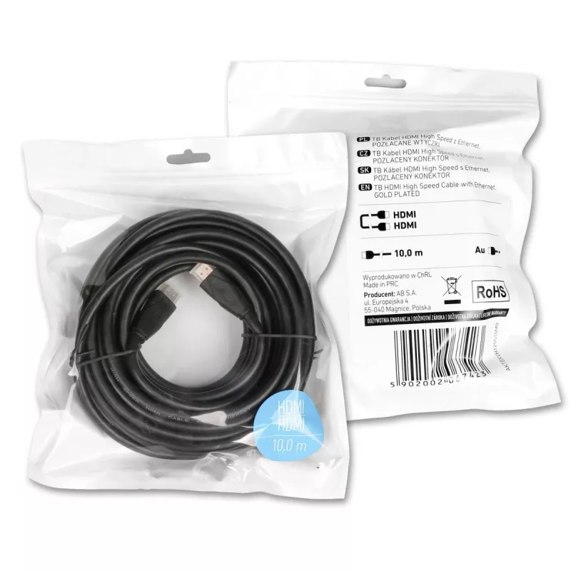 HDMI v2.0 kabelis 10m, apzeltīts