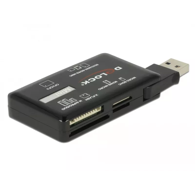 DeLOCK SuperSpeed USB karšu lasītājs CF SD Micro SD MS M2 xD 5 Gbps