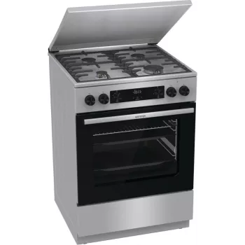 Gorenje GKS6C71XF brīvi stāvoša plīts ar cepeškrāsni sudraba krāsā
