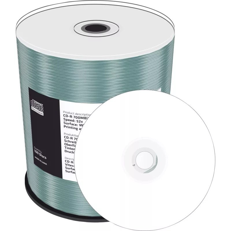 CD-R MediaRange MR203 700 MB 52x tintes drukāšanai apdrukājami 100 gab.