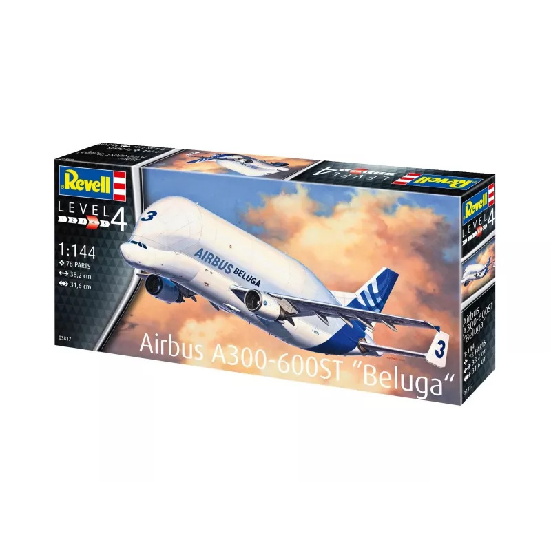 Revell 1/144 mēroga Airbus A300-600 pc(s) Beluga modeļa komplekts