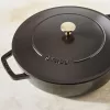Saute panna ZWILLING STAUB BRAISERS apaļa 28 cm, melna, dibena Ø 22,2 cm