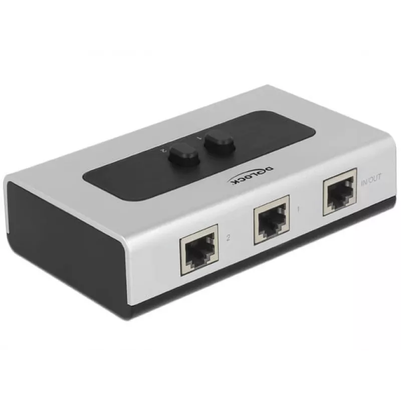 Hub DeLOCK 87673 1000 Mbit/s Melns Pelēks