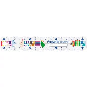 Lineāls Pelikan 811224 150 mm plastmasa daudzkrāsains