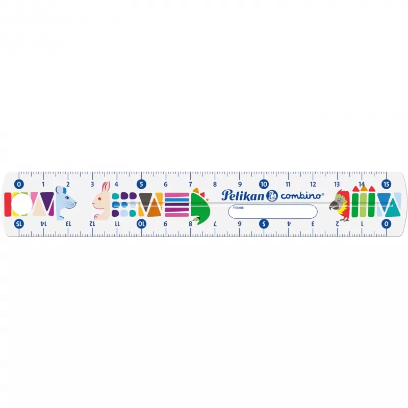 Lineāls Pelikan 811224 150 mm plastmasa daudzkrāsains