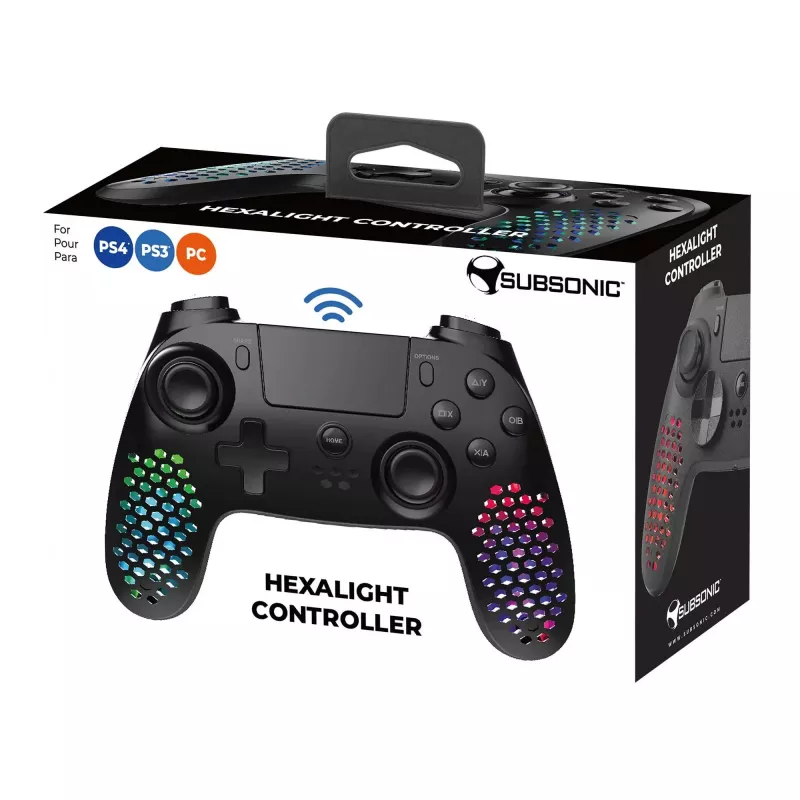 Subsonic SA5654 spēļu kontrolieris Melns Bluetooth USB PC PlayStation 4 3