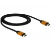HDMI kabelis DeLOCK 85727 1m Type A vīriešu uz vīriešu melns zelta