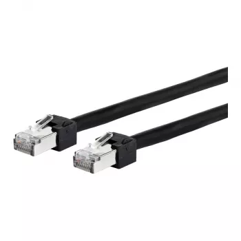 METZ CONNECT Ultraflex500 - komutācijas kabelis - RJ-45 (V) uz RJ-45 (V) - 2,0 m - 6,4 mm - SFTP, PiMF - CAT 6 - ekranēts, bez halogēniem - melns (13084V2000-E)