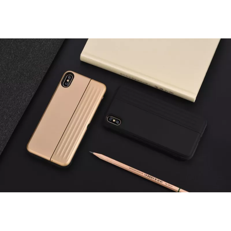 Aizsargājošs tālruņa maciņš Devia H-Card Series iPhone XS Max 6.5, zelta