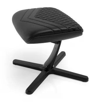 Kāju paliktnis noblechairs NBL-FR-RL-BLK — melns, īsta āda, alumīnija rāmis, 490×400×450 mm, slīpums 0–45°
