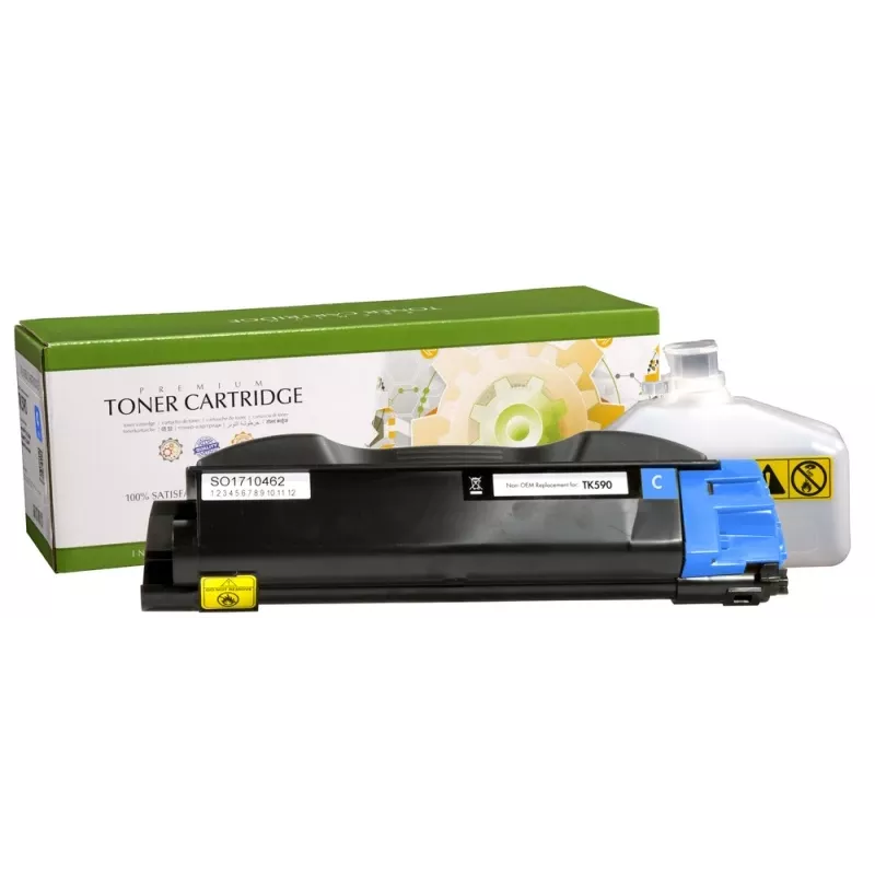 STATIC Toner kasetne, saderīga ar Kyocera TK-590C, ciāna, saderīga, 5000 lappuses