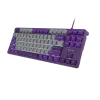 NATEC Fury Gaming Keyboard Kanabo K2 US balti izgaismota mehāniskā pelēki violeta