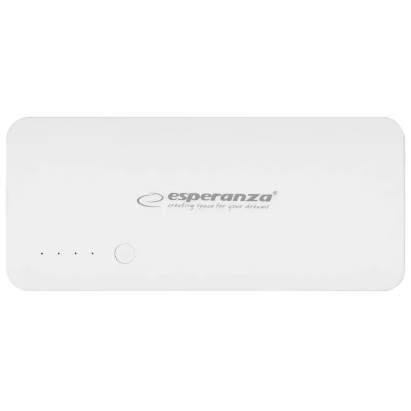 Pārnēsājamais lādētājs Esperanza EMP106WE Radium — 8000 mAh, 3 ierīču izeja, Micro-USB ieeja, 5V/2A & 5V/1.5A/1A izejas, pelēks