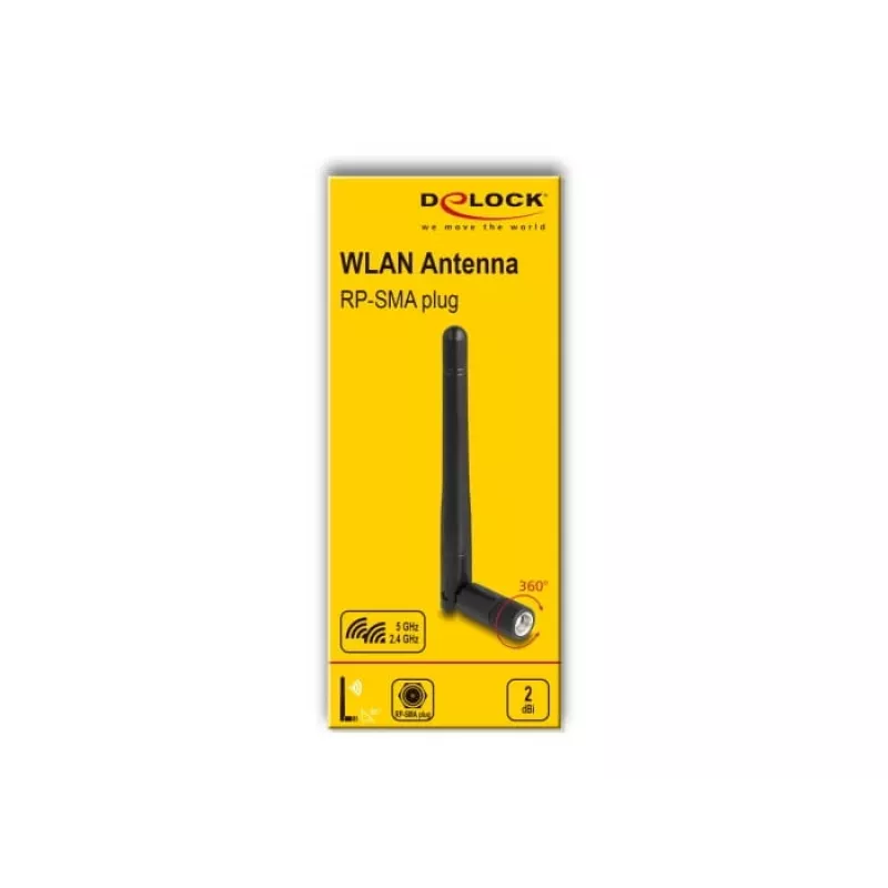 Daudzvirzienu antena DeLOCK 90150 2 dBi RP-SMA 50 Ω