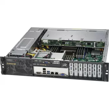 Super Micro Supermicro SC823M TQC-R802LPB - plaukta - montējams plauktā - 2U - uzlabots, paplašināts ATX - SATA/SAS - karstās nomaiņas 800 W - melns (CSE-823MTQC-R802LPB)