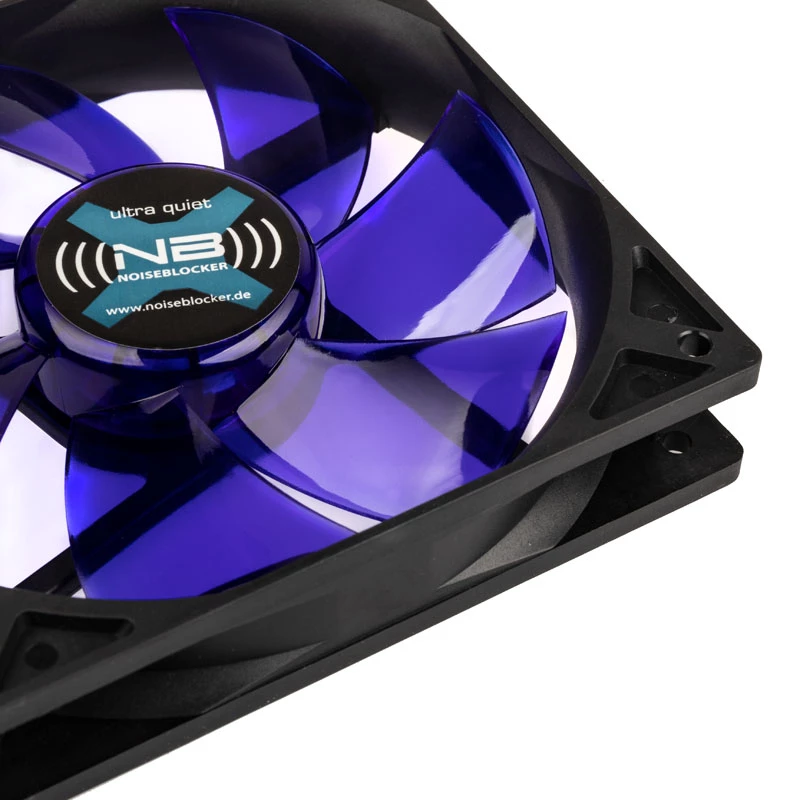 Datora korpusa ventilators NoiseBlocker BlackSilentFan XLP 120 mm, 2000 RPM, 128 m³/h, 31 dB, 4,5 V, melns