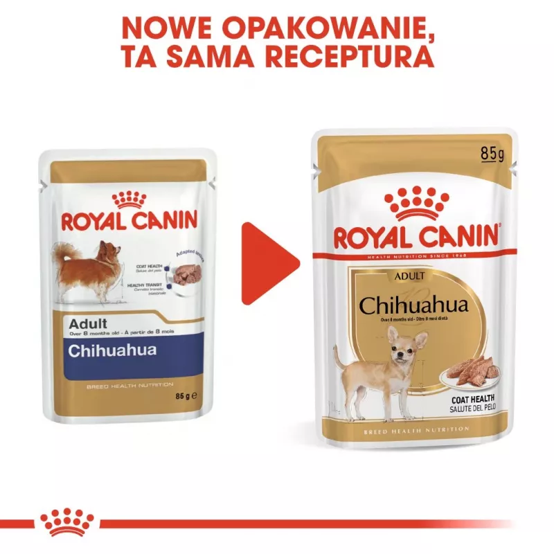 Mitrā suņu barība Royal Canin Chihuahua Adult paciņa 85 g — mājputnu gaļa, pieaugušiem čivavas 1–1.9 kg
